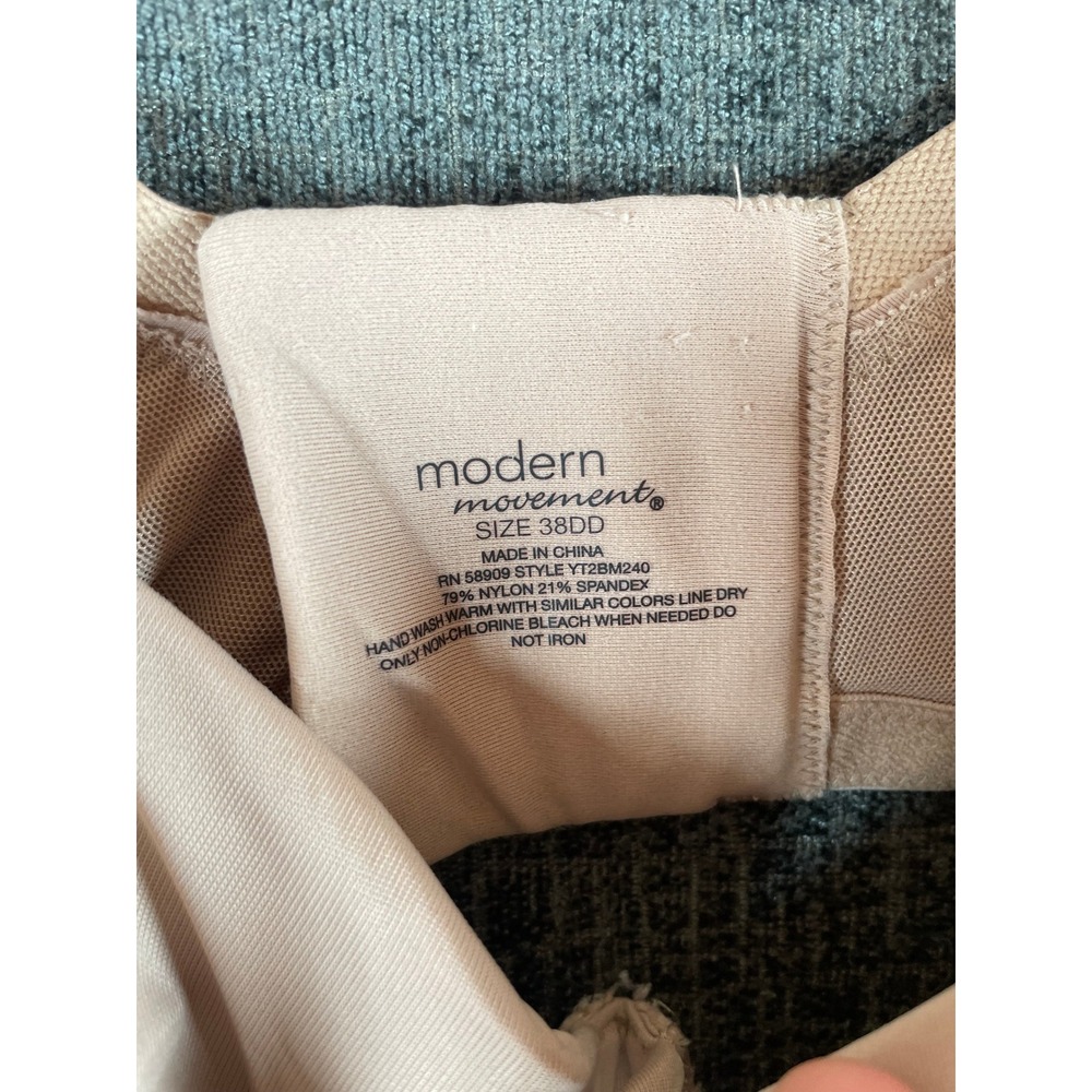 Modern Movement Hidden Glamour Full Coverage Underwire Bra Nude Beige 38DD - Picture 3 of 3